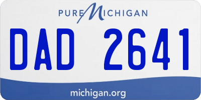 MI license plate DAD2641