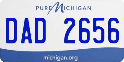 MI license plate DAD2656