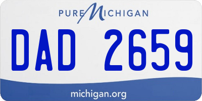 MI license plate DAD2659