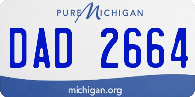 MI license plate DAD2664