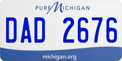 MI license plate DAD2676