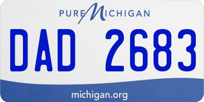 MI license plate DAD2683
