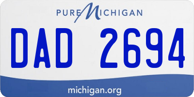 MI license plate DAD2694
