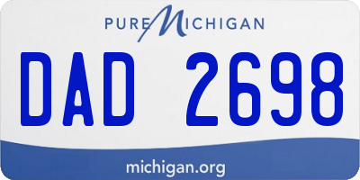 MI license plate DAD2698