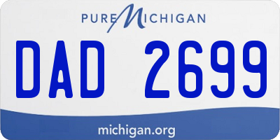 MI license plate DAD2699