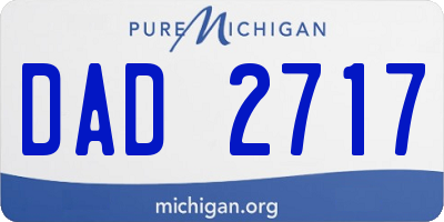 MI license plate DAD2717