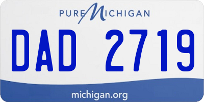 MI license plate DAD2719
