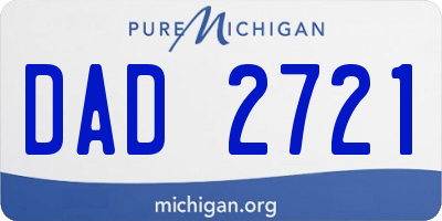 MI license plate DAD2721