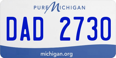 MI license plate DAD2730