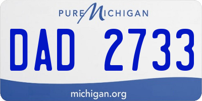 MI license plate DAD2733