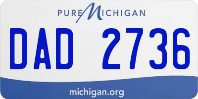 MI license plate DAD2736