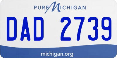 MI license plate DAD2739