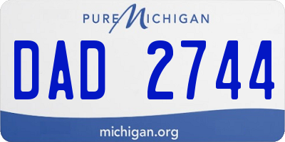 MI license plate DAD2744