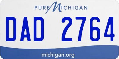 MI license plate DAD2764