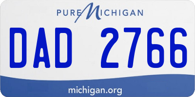 MI license plate DAD2766