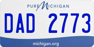 MI license plate DAD2773