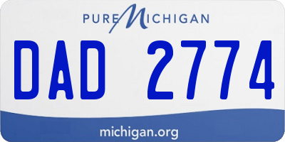 MI license plate DAD2774