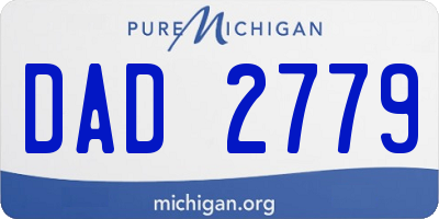 MI license plate DAD2779