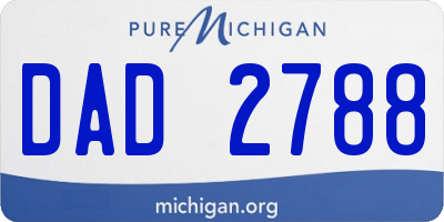 MI license plate DAD2788