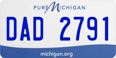 MI license plate DAD2791