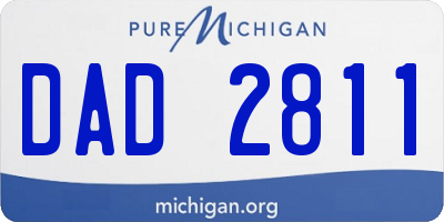 MI license plate DAD2811