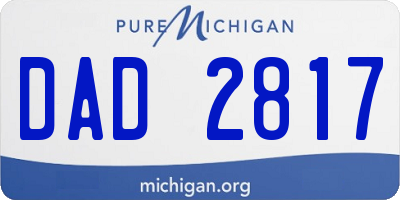 MI license plate DAD2817