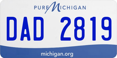 MI license plate DAD2819