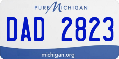 MI license plate DAD2823