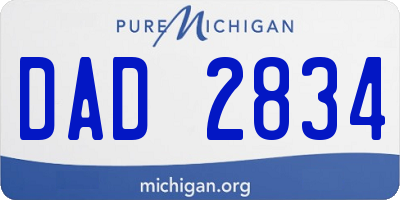 MI license plate DAD2834