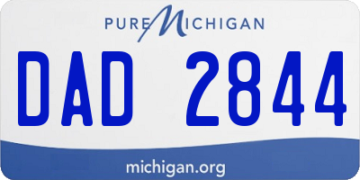 MI license plate DAD2844