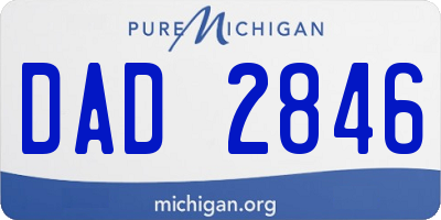 MI license plate DAD2846