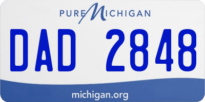 MI license plate DAD2848