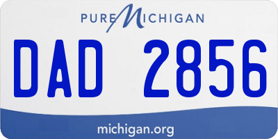 MI license plate DAD2856