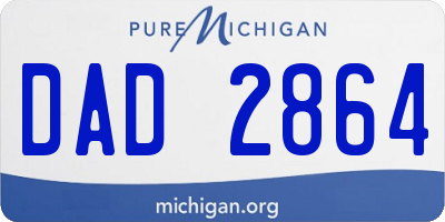 MI license plate DAD2864