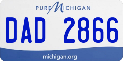 MI license plate DAD2866