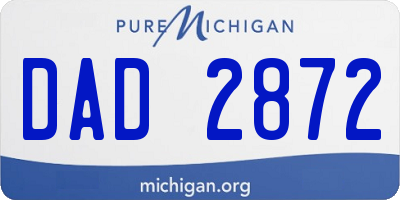 MI license plate DAD2872