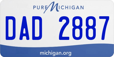 MI license plate DAD2887