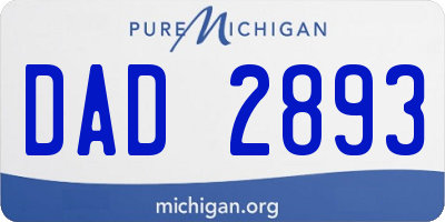 MI license plate DAD2893
