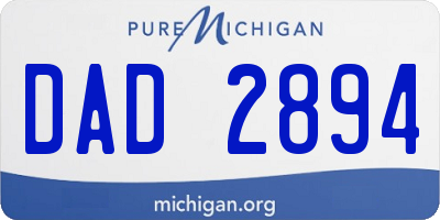 MI license plate DAD2894