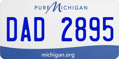 MI license plate DAD2895