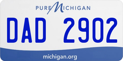 MI license plate DAD2902