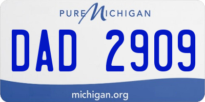 MI license plate DAD2909