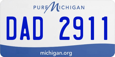 MI license plate DAD2911