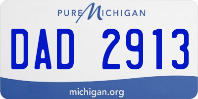 MI license plate DAD2913