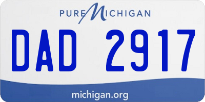 MI license plate DAD2917