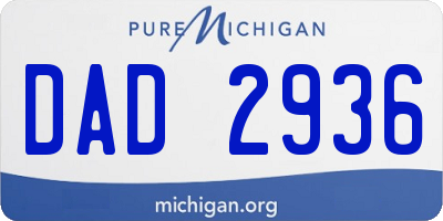 MI license plate DAD2936