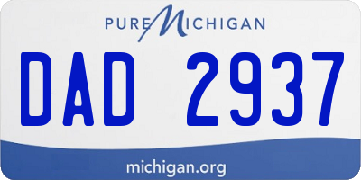 MI license plate DAD2937