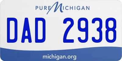 MI license plate DAD2938