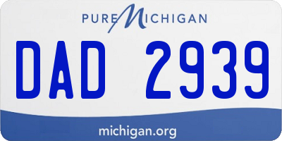 MI license plate DAD2939