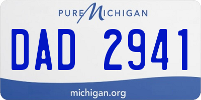 MI license plate DAD2941